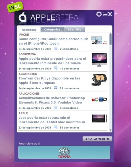 Applesfera y todo WeblogsSL en tu escritorio