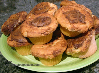 Magdalenas con nutella. Receta