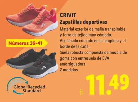 Zapatillas Crivit Folleto Lidl