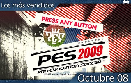 Los juegos más vendidos en España - Octubre 2008. España se rinde al 'PES 2009'.