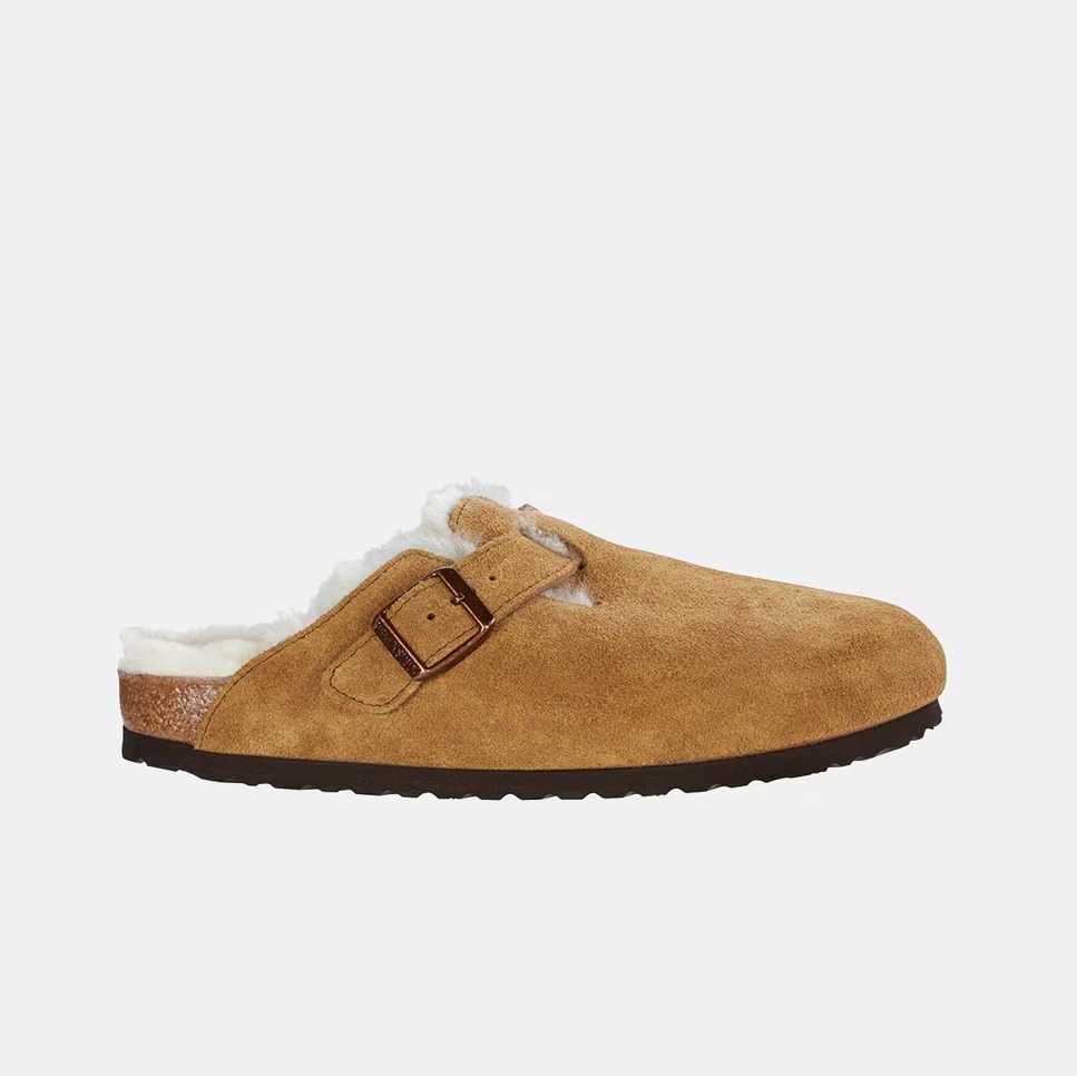 Zuecos de ante con adorno de hebilla de Birkenstock

