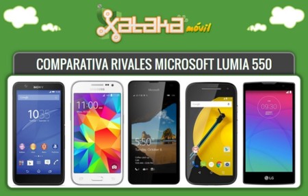 Comparativa Microsoft Lumia 550 frente a sus rivales