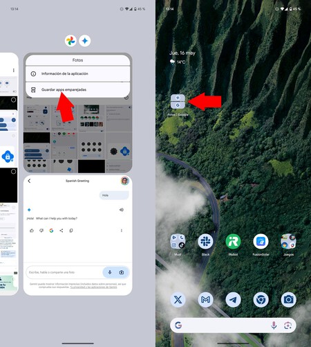 Apps Emparejadas Android 15
