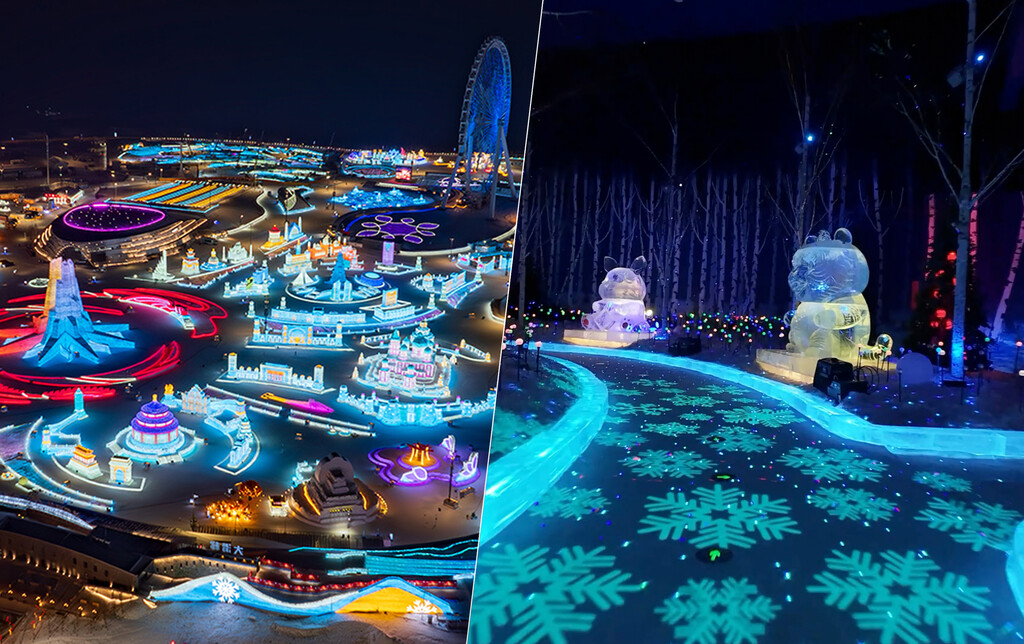 China aspira a batir récords con el mayor parque de hielo del mundo. Y ya ha comenzado a levantarlo bloque a bloque 