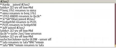 phIRC, cliente IRC para Symbian
