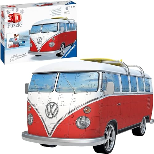 Ravensburger Rompecabezas 3D Volkswagen T1 | Combi Clásica | 162 Piezas