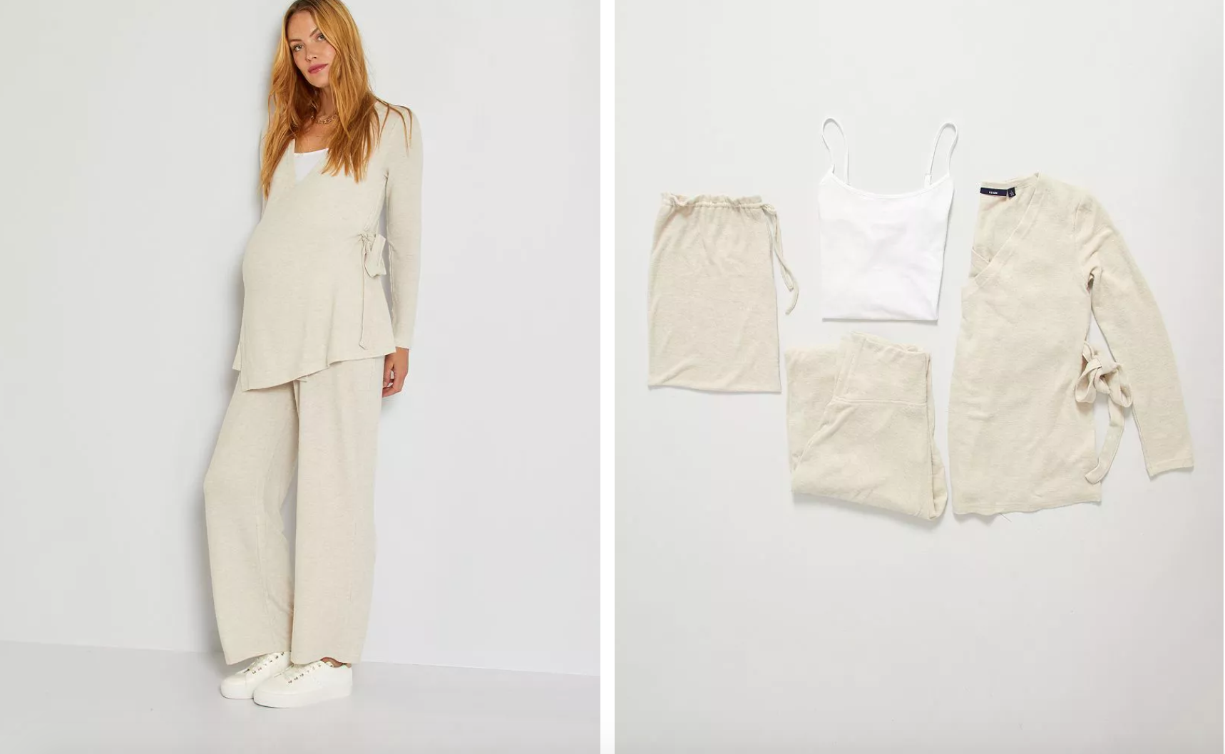 Kit de maternidad de punto blanco
