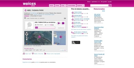 Woices, historias de audio de forma georeferenciada