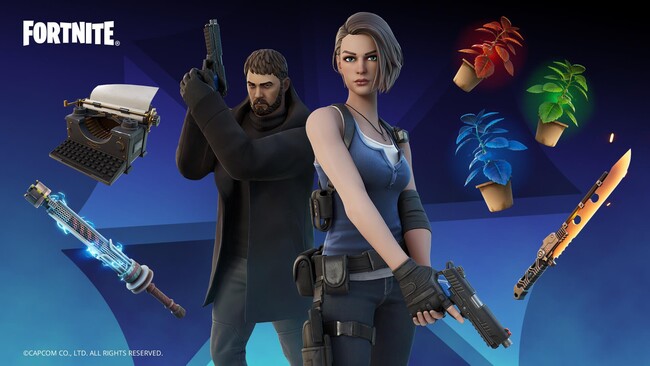 Jill Valentine y Chris Redfield Fortnite