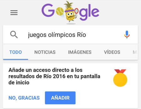 Puedes añadir un acceso directo a la cobertura de los JJOO gracias a Google Search