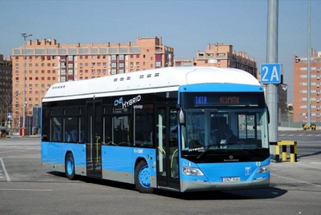 Tata Hispano Hybrid CNG autobús híbrido de gas natural de la EMT