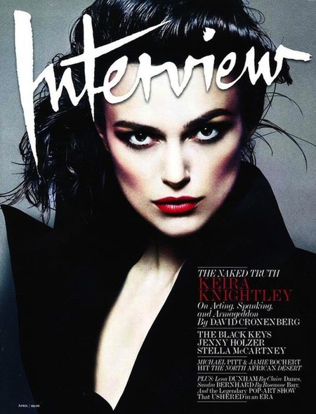 Keira Knightley es la más mala de la clase en la portada de Interview Magazine