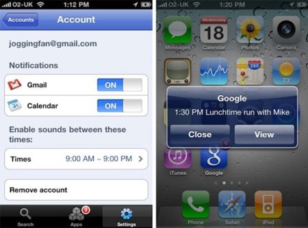 Google para iPhone ahora incluye notificaciones push para Mail y Calendar