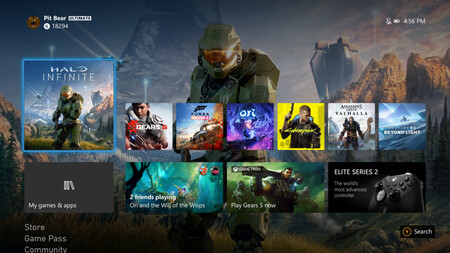 Xbox Series X da un salto de resolución, ofrece 4K nativo en su interfaz y añade modo nocturno con su última actualización