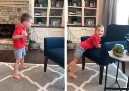 El emotivo vídeo viral de un niño de cinco años con una enfermedad cerebral grave al caminar solo por primera vez