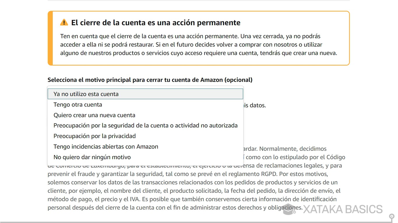 Cómo borrar o eliminar tu cuenta de Amazon definitivamente