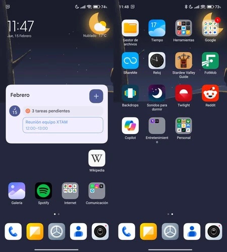 Xiaomi のホーム画面