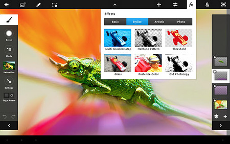 Adobe Photoshop Touch actualizado a la versión 1.2 y por fin en español