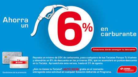 6% de descuento en las estaciones de servicio Cepsa