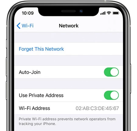 Ios14 Iphone 11pro 設定 Wifi ネットワークのプライベート アドレスの使用 オン