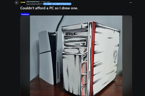 Computador parece ter saído diretamente de Borderlands / Imagem: Reddit