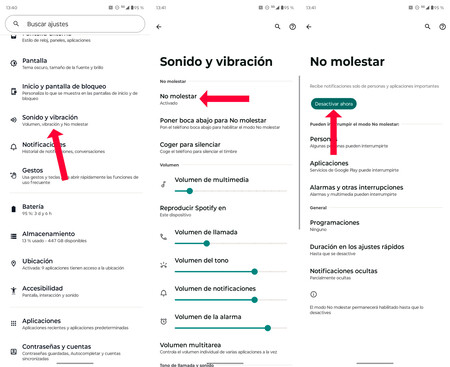 Cómo desactivar el modo de no molestar en Android