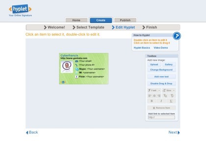 Hyplet, creando nuestra firma online en html