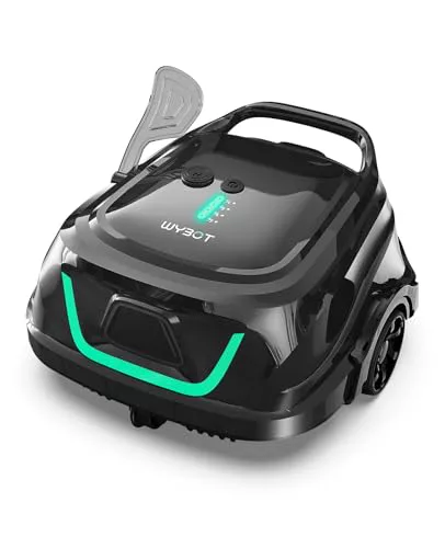 WYBOT A1max Robot Piscina Inteligente, Doble Filtración, Autonomía 130 Min, Limpiafondos Piscina Potente Inalámbrico para sobre Suelo Y Planas, Elimina Residuos, Auto-Estacionamiento,Verde Bosque