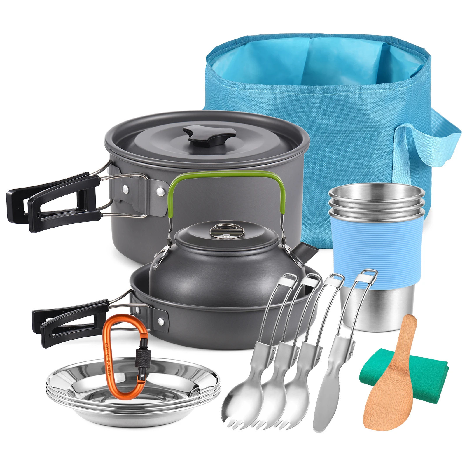 TOMSHOO, 21 Uds., utensilios de cocina para acampar