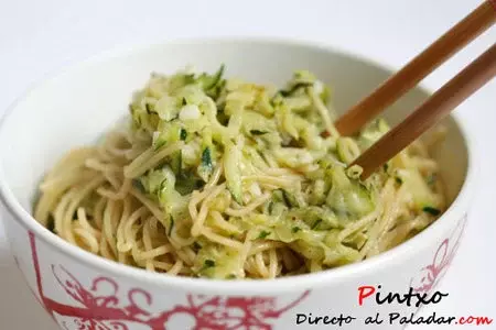Receta de noodles con calabacín