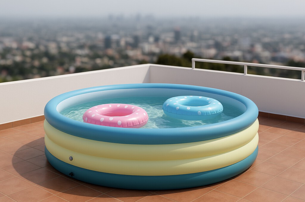 Pensaba que sería buena idea poner una piscina desmontable en mi terraza: estos son los motivos por lo que al final no lo hice 