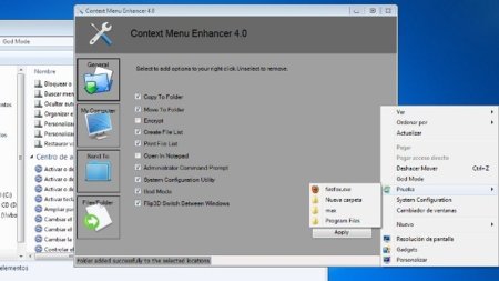 Añade opciones al menú contextual de Windows con Context Menu Enhancer