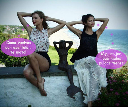 Taylor Swift y Justin Bieber a manopla limpia, mientras la pobre Selena mira