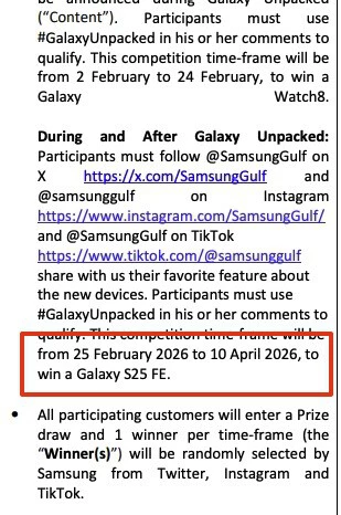 fechas de la presentación