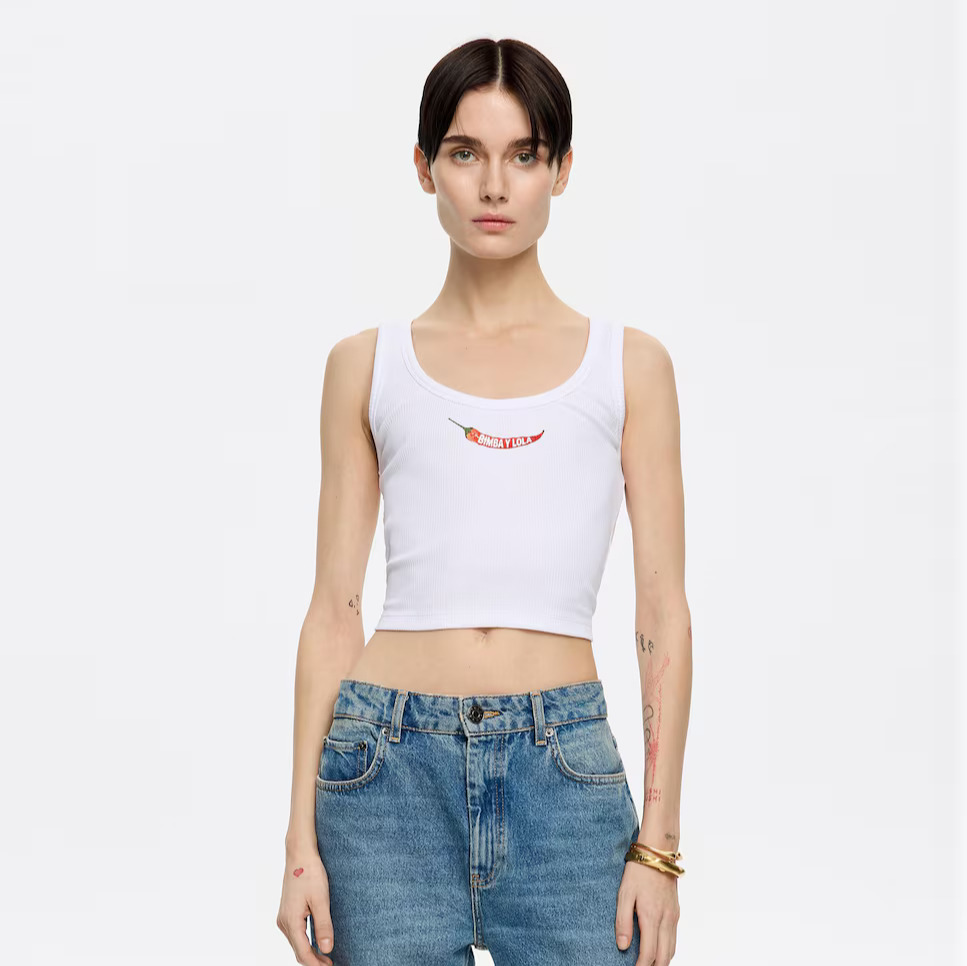 Bimba y Lola
Top de mujer corto logo guindilla