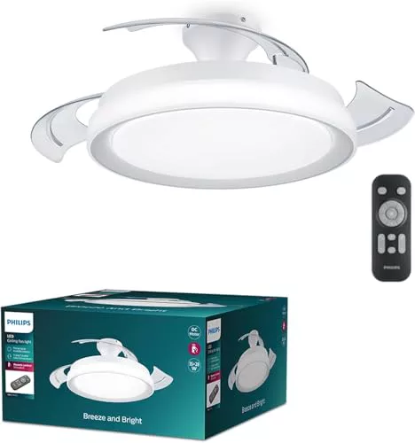 Philips Ventilador de Techo Bliss con luz LED 28W, motor DC