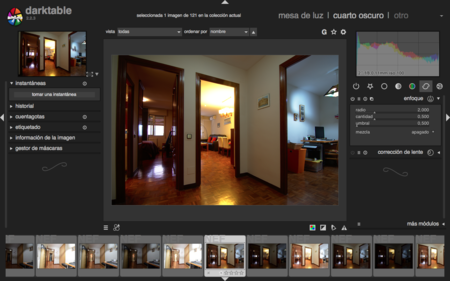 Darktable, revelador RAW de libre distribución, análisis (II): El cuarto oscuro, interfaz y grupo básico