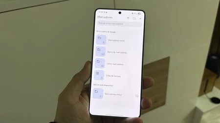 Marcadores del móvil Google Chrome