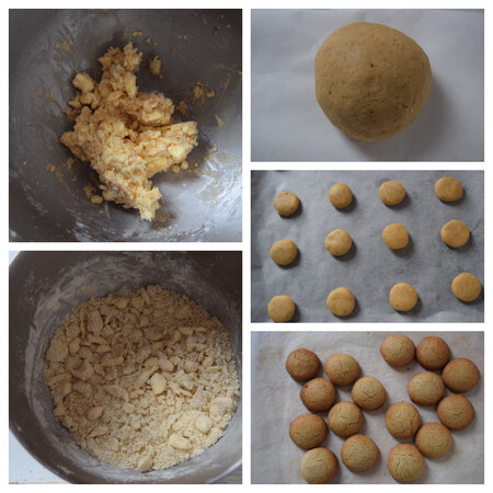 Besitos de nuez paso a paso