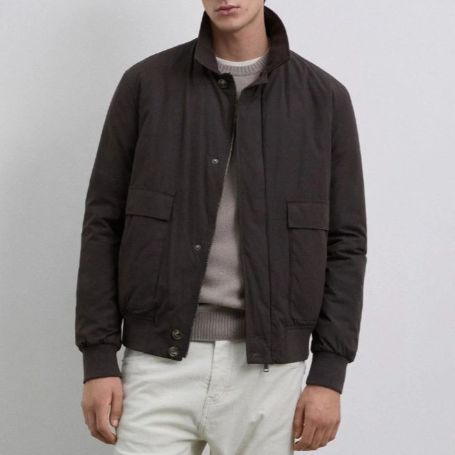 Scalpers Cazadora de hombre lisa con cremallera oculta