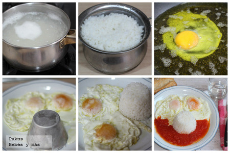 arroz tomate y huevos paso a paso
