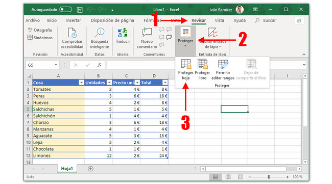 Cómo bloquear columnas, filas y celdas en Excel