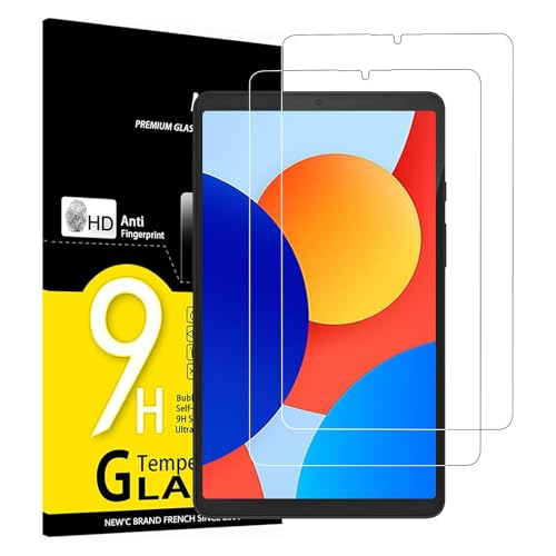 NEW'C 2 Piezas, Protector Pantalla para Xiaomi Redmi Pad SE 8.7 pulgadas 2024, Cristal templado Antiarañazos, Antihuellas, Sin Burbujas, Dureza 9H, 0.33 mm Ultra Transparente, Ultra Resistente