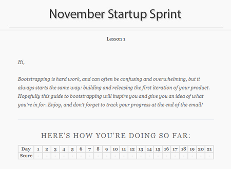 Iniciativas curiosas: 21times Startup Sprint