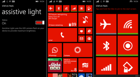 Status Tiles, una aplicación para crear accesos directos a las opciones de Windows Phone, gratis por 48 horas