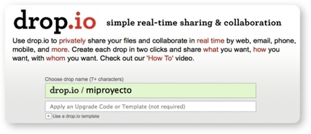 Drop.io, colaboración web en tiempo real