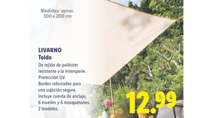 Toldo vela Lidl