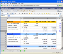 EditGrid, otro excel online