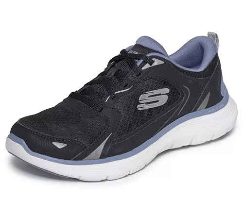 Skechers Flex Appeal 5.0 Retro Rush - Tenis para Mujer, Color Negro, Talla 4