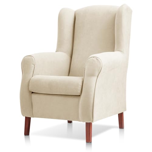 Sillon orejero Carla tapizado en Tela Antimanchas